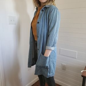 Denim chore coat